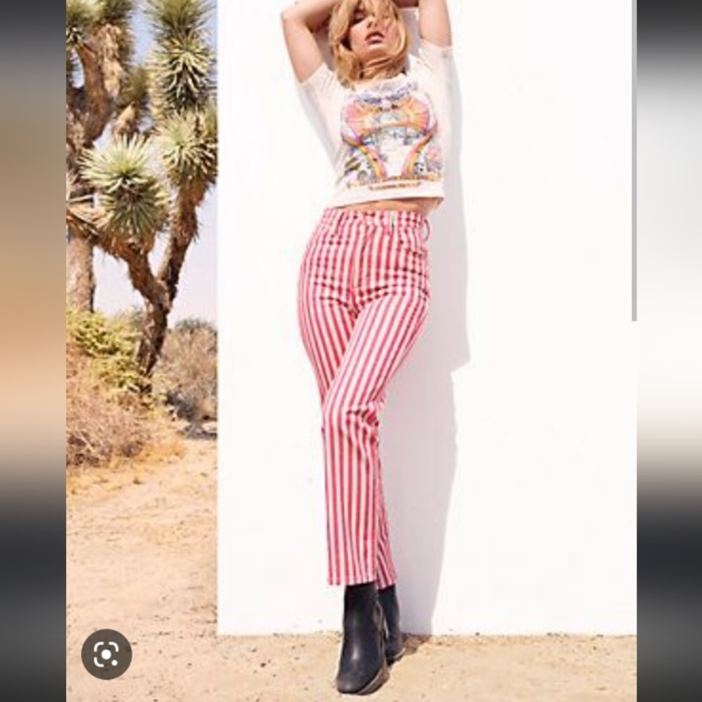Wrangler Wild West 603 Wild West Jean in raspberry stripe Sz 32 NWT